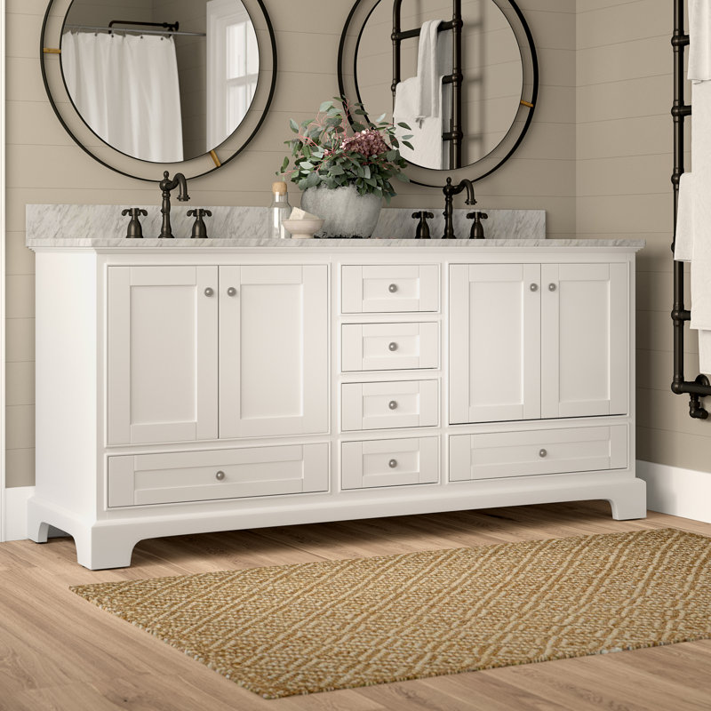 Breakwater Bay Ankara 72" Double Bathroom Vanity Set with Mirror
